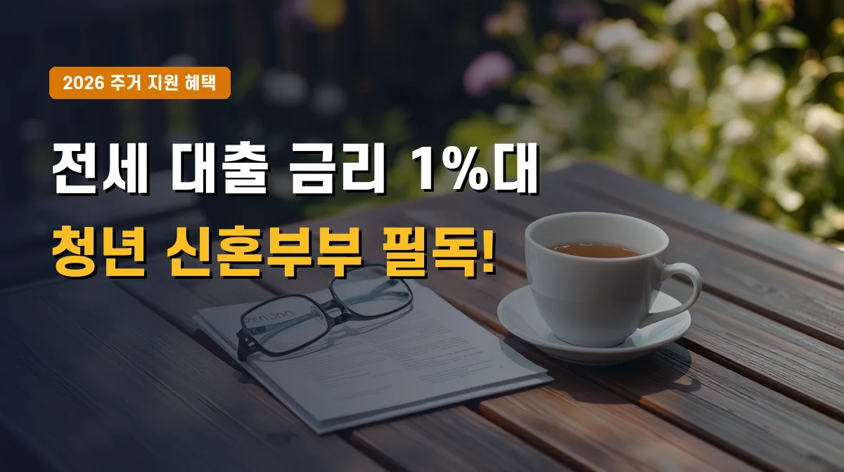 2026년 청년 버팀목 전세자금대출 한도 자격조건 | 금리 1%대 신청 가이드