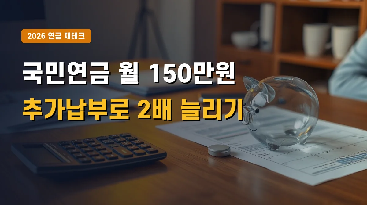 2026년 국민연금 추납(추가납부) 조건 | 노령연금 월 수령액 2배 늘리는 방법