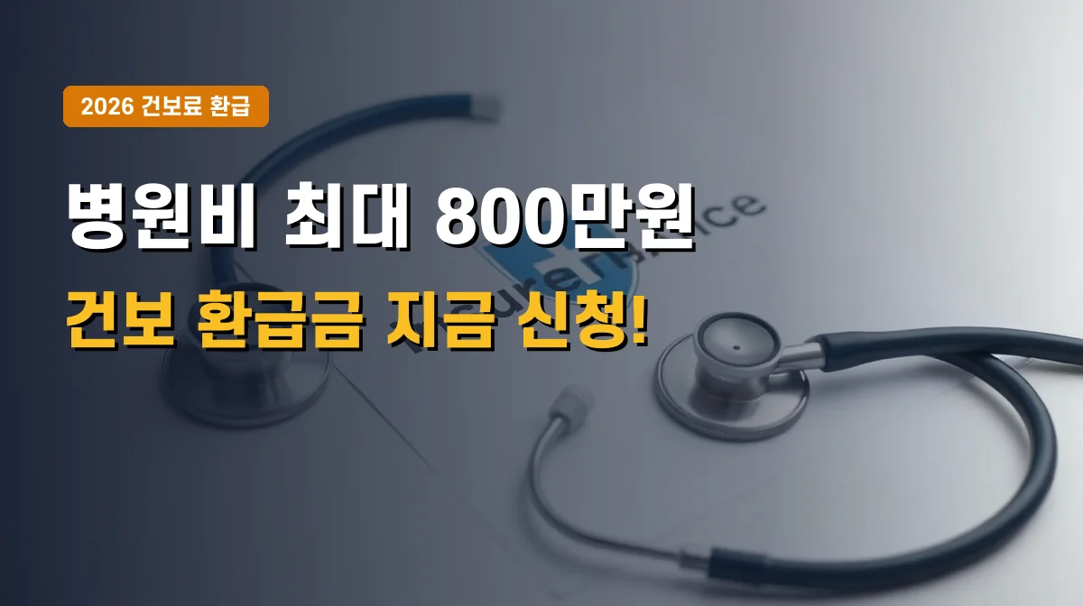 2026년 건강보험료 본인부담상한제 환급금 신청 | 병원비 최대 800만원 돌려받기