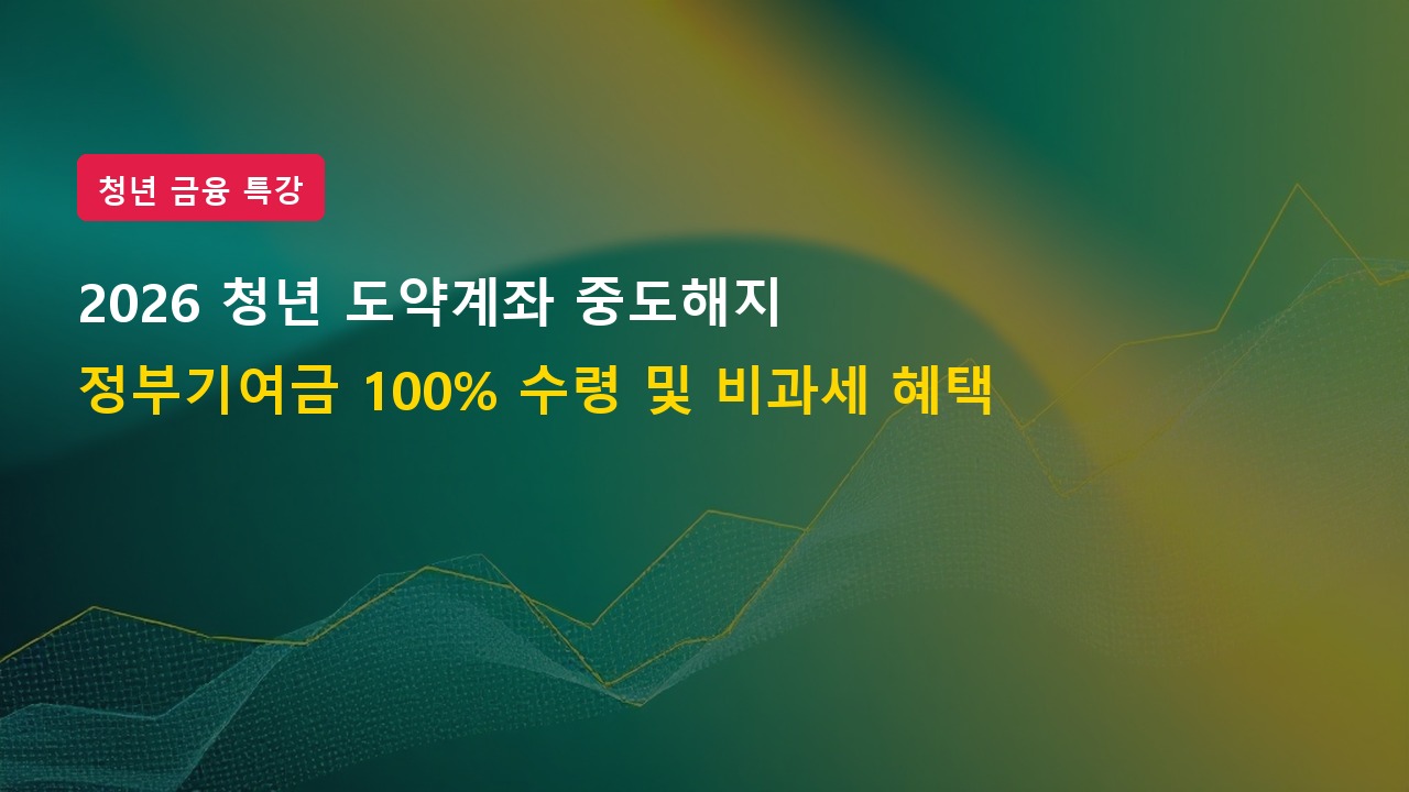 2026년 청년 도약계좌 중도해지 조건 및 정부기여금 환수 면제 사유