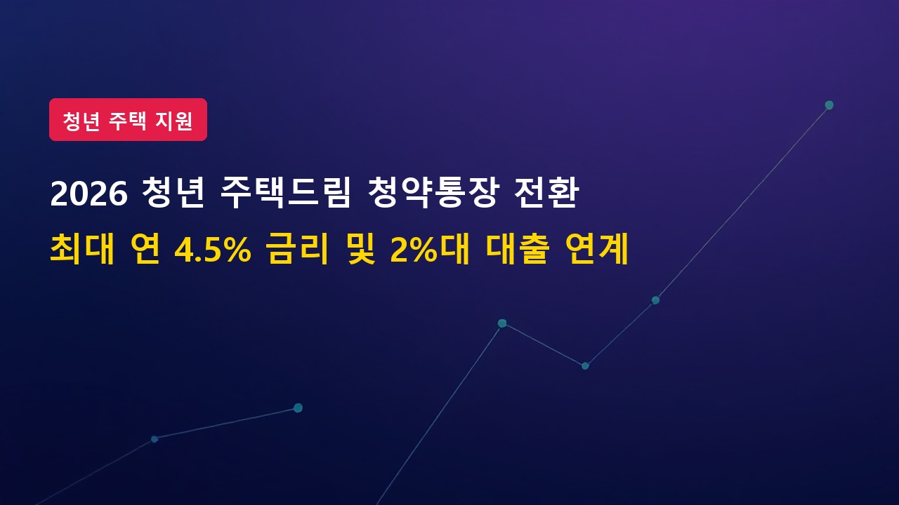 2026년 청년 주택드림 청약통장 전환 신청자격 및 대출 연계 혜택