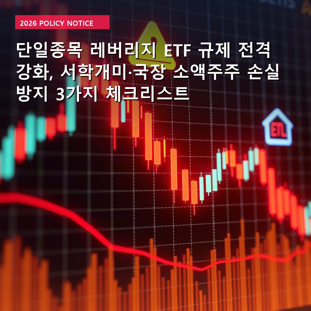 단일종목 레버리지 ETF 규제 전격 강화, 서학개미·국장 소액주주 손실 방지 3가지 체크리스트