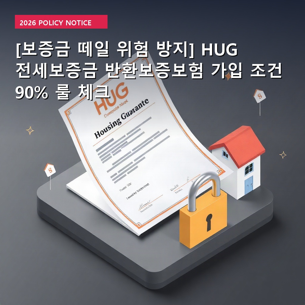 [보증금 떼일 위험 방지] HUG 전세보증금 반환보증보험 가입 조건 90% 룰 체크