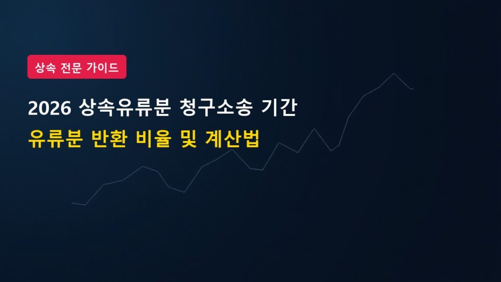 2026년 상속유류분 청구소송 기간 및 유류분 반환 비율 계산법