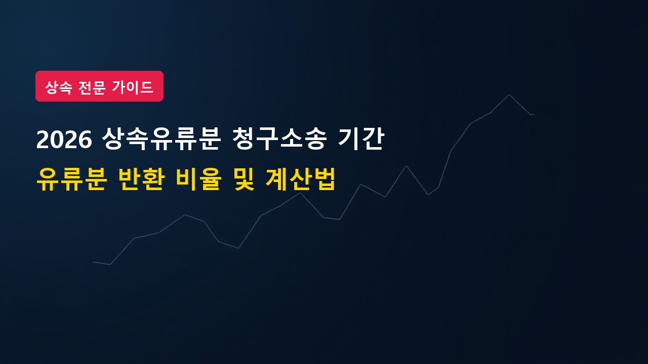 2026년 상속유류분 청구소송 기간 및 유류분 반환 비율 계산법
