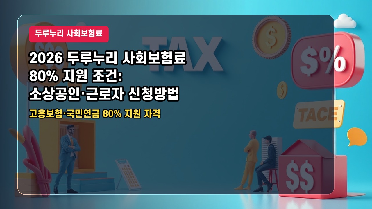 2026 두루누리 사회보험료 80% 지원 조건: 소상공인·근로자 신청방법