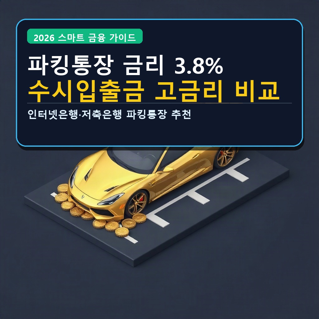 파킹통장 금리 3.8% 수시입출금 고금리 비교