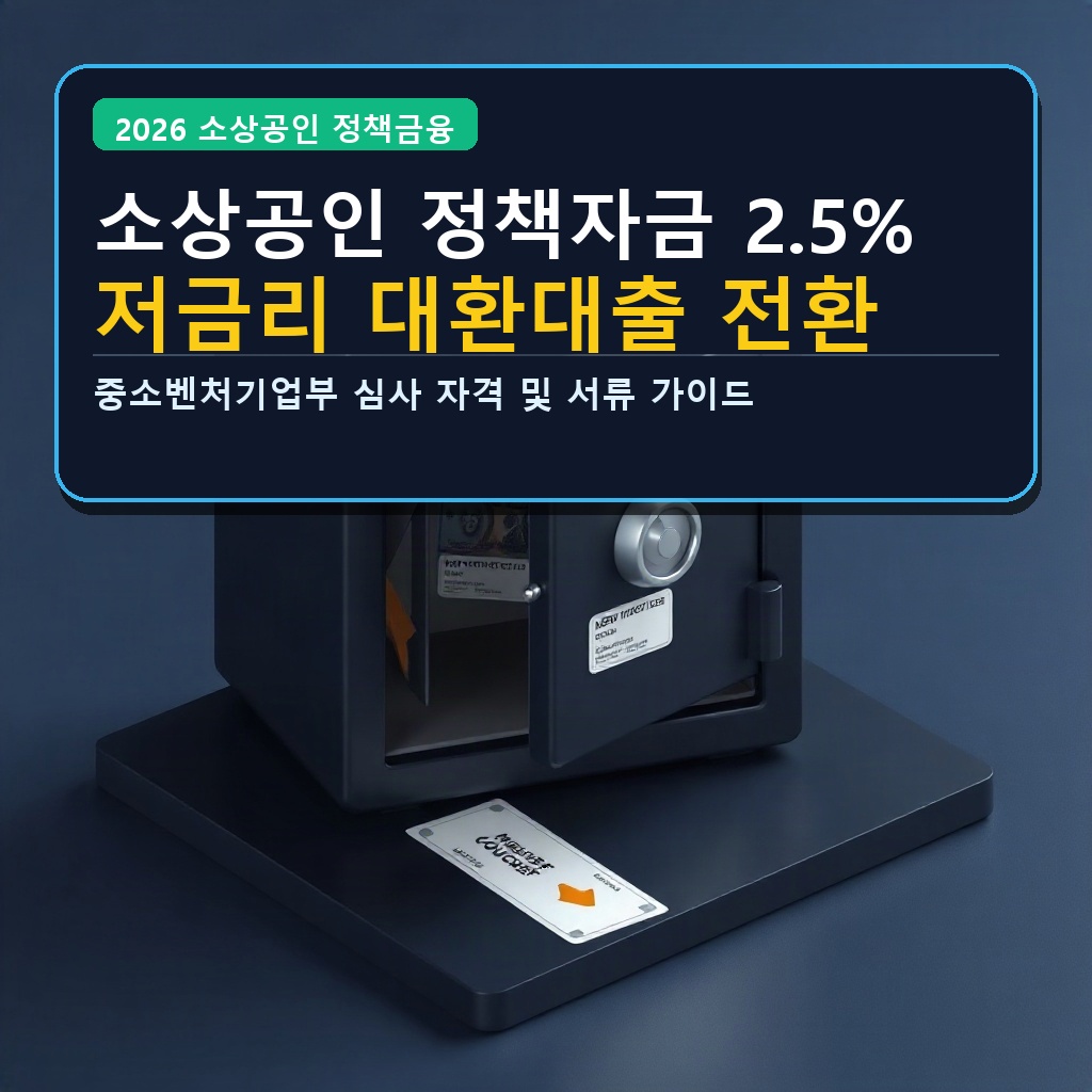 소상공인 정책자금 2.5% 저금리 대환대출 전환