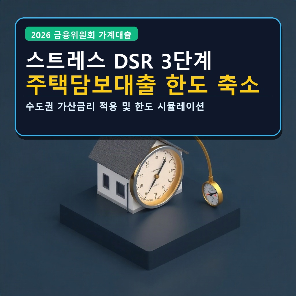 스트레스 DSR 3단계 주택담보대출 한도 축소