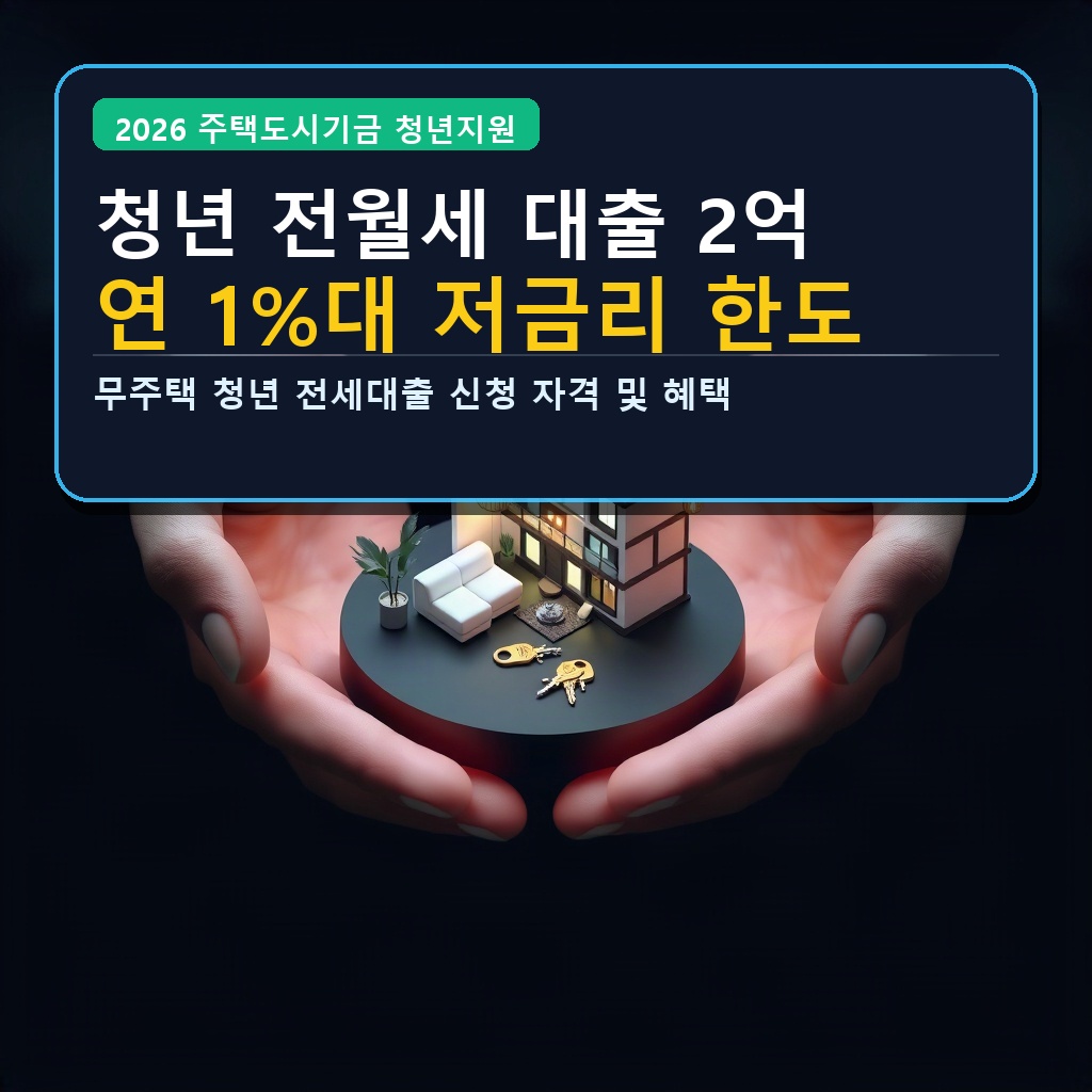 청년 전월세 대출 2억 연 1%대 저금리 한도