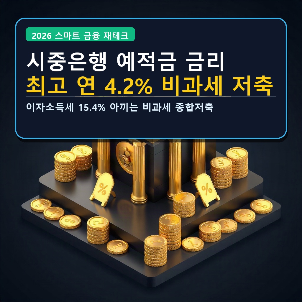 시중은행 예적금 금리 최고 연 4.2% 비과세 저축