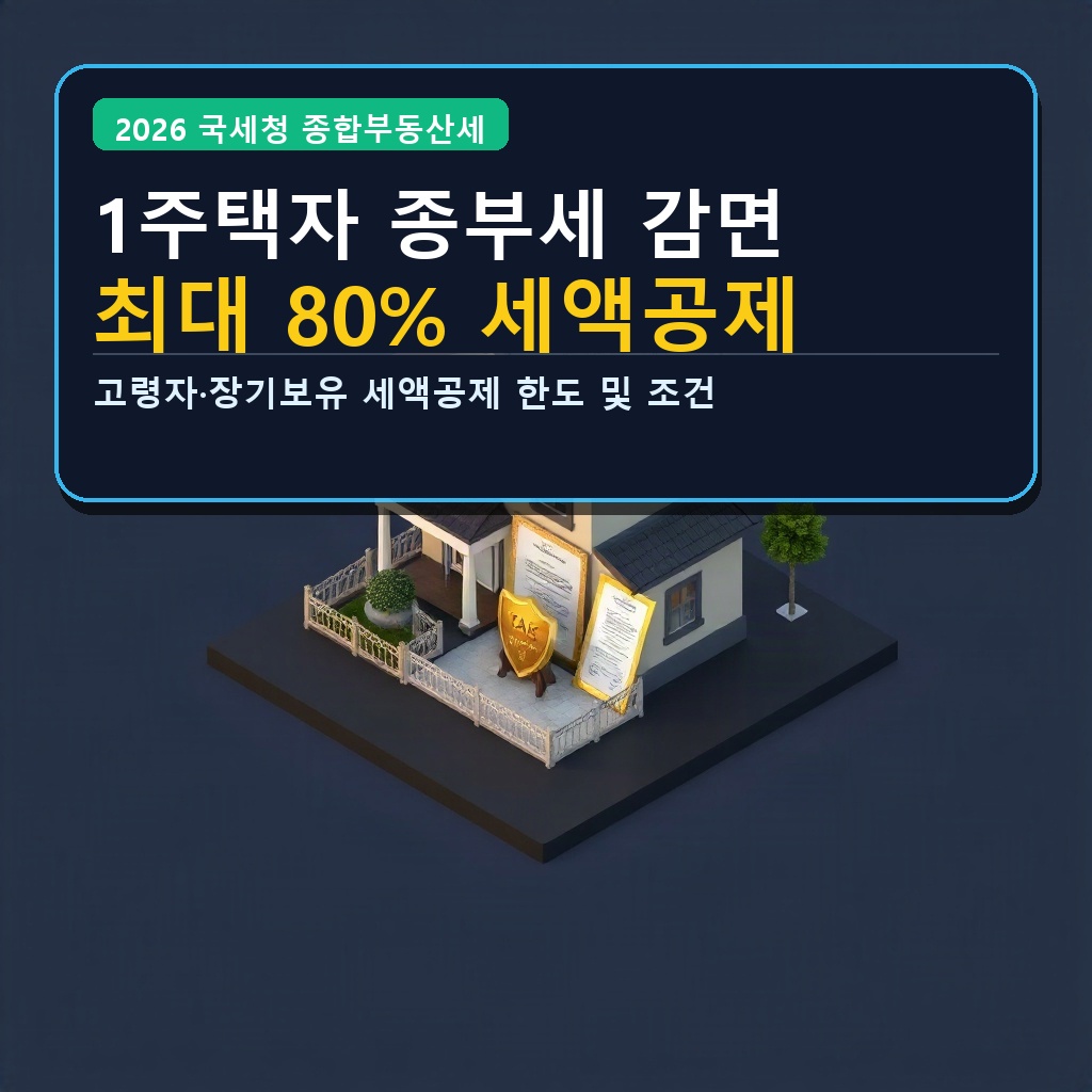 1주택자 종부세 감면 최대 80% 세액공제