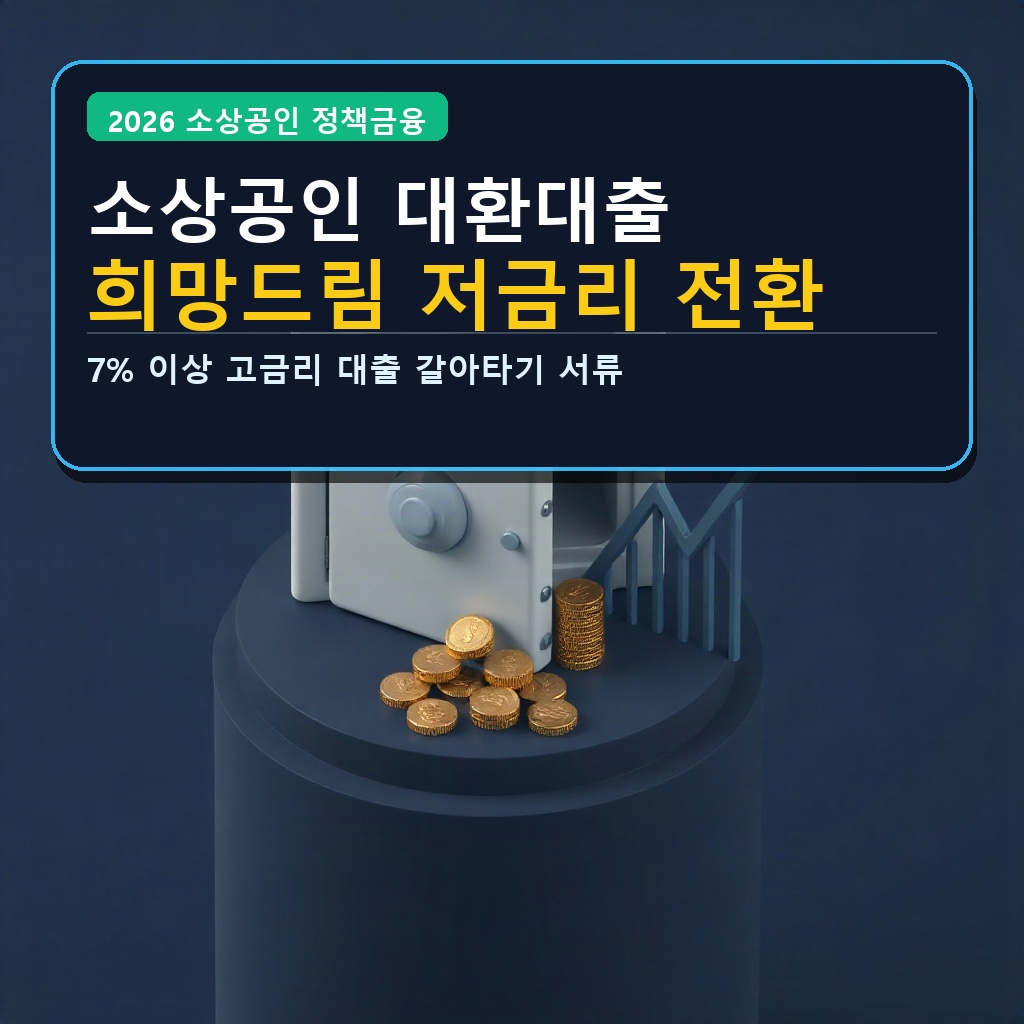 소상공인 대환대출 희망드림 저금리 전환