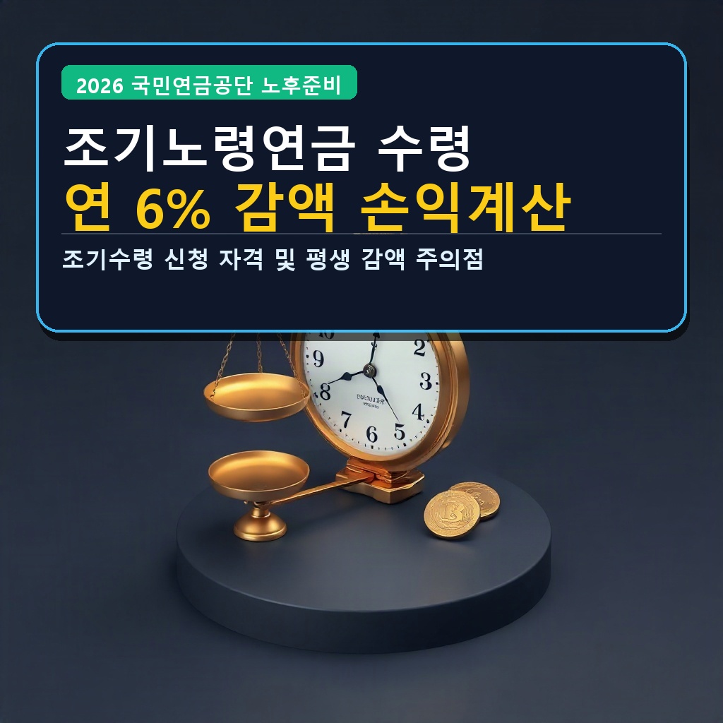 조기노령연금 수령 연 6% 감액 손익계산