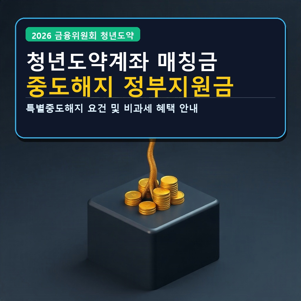 청년도약계좌 매칭금 중도해지 정부지원금