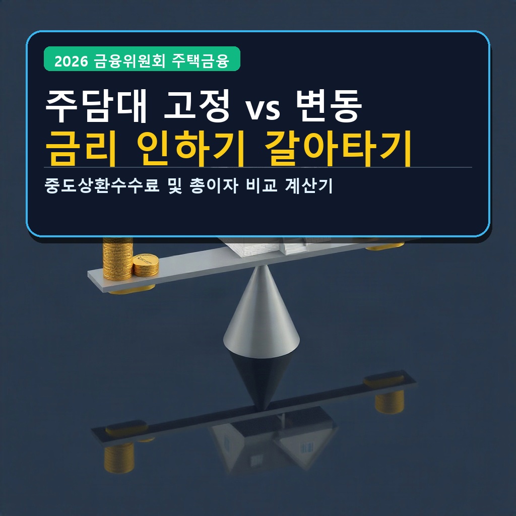 주담대 고정 vs 변동 금리 인하기 갈아타기