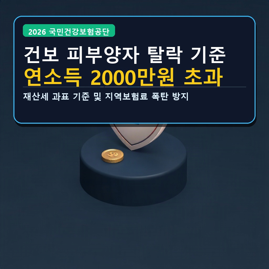 건보 피부양자 탈락 기준 연소득 2000만원 초과