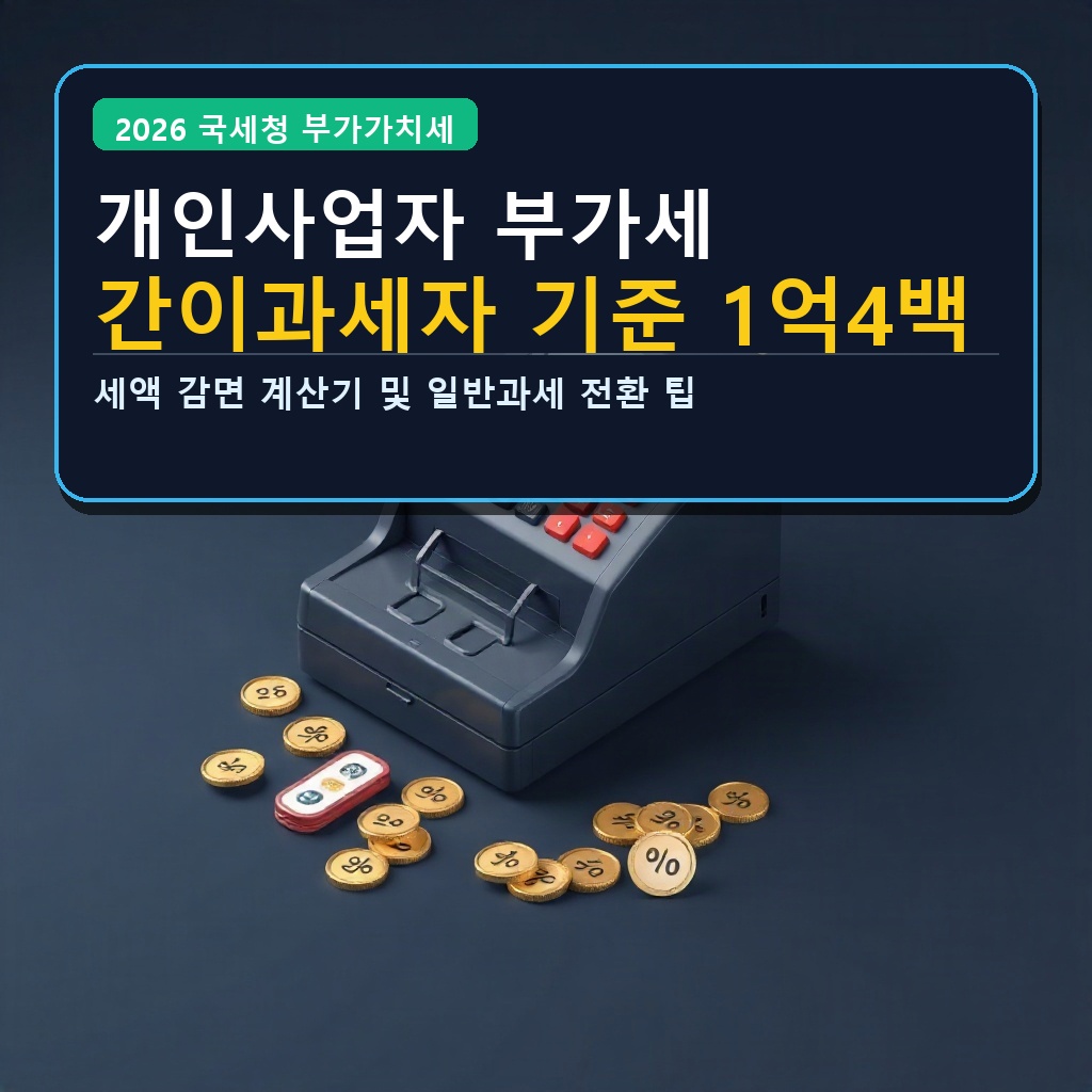 개인사업자 부가세 간이과세자 기준 1억4백
