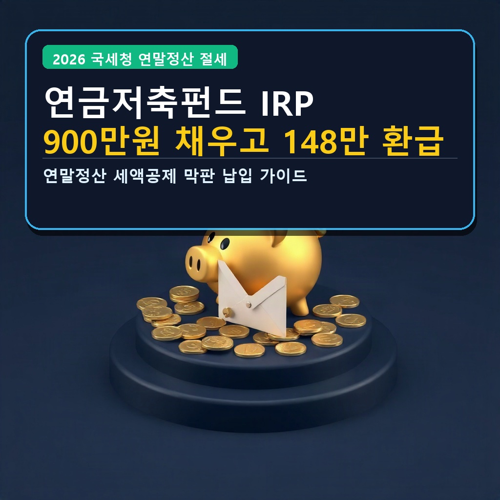 연금저축펀드 IRP 900만원 채우고 148만 환급