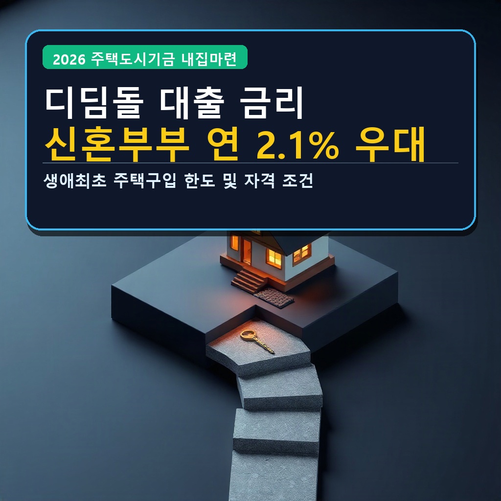 디딤돌 대출 금리 신혼부부 연 2.1% 우대
