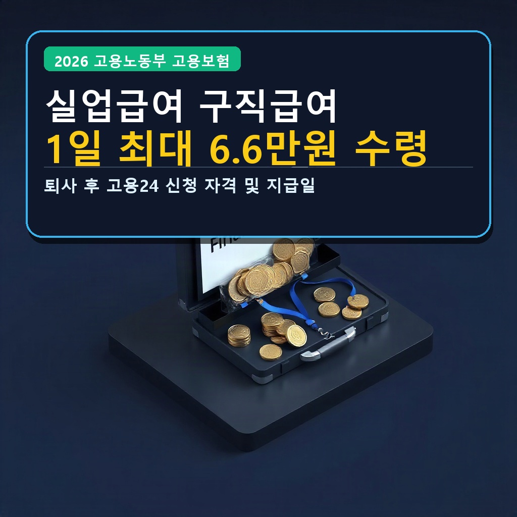 실업급여 구직급여 1일 최대 6.6만원 수령