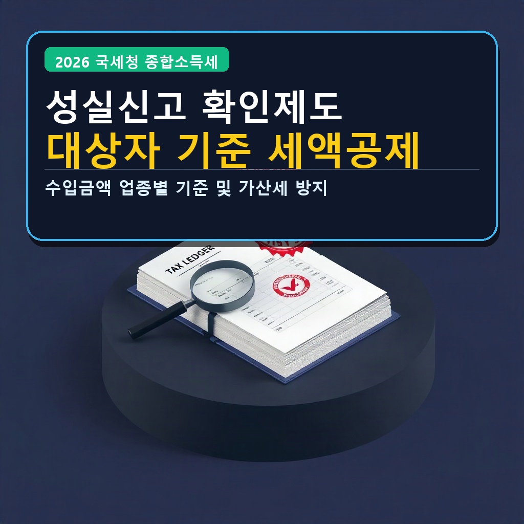 성실신고 확인제도 대상자 기준 세액공제
