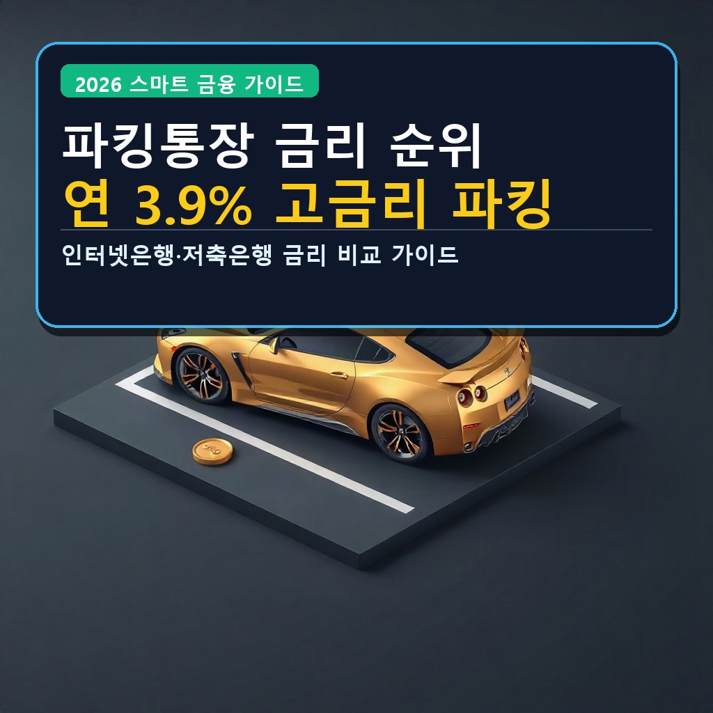 파킹통장 금리 순위 연 3.9% 고금리 파킹