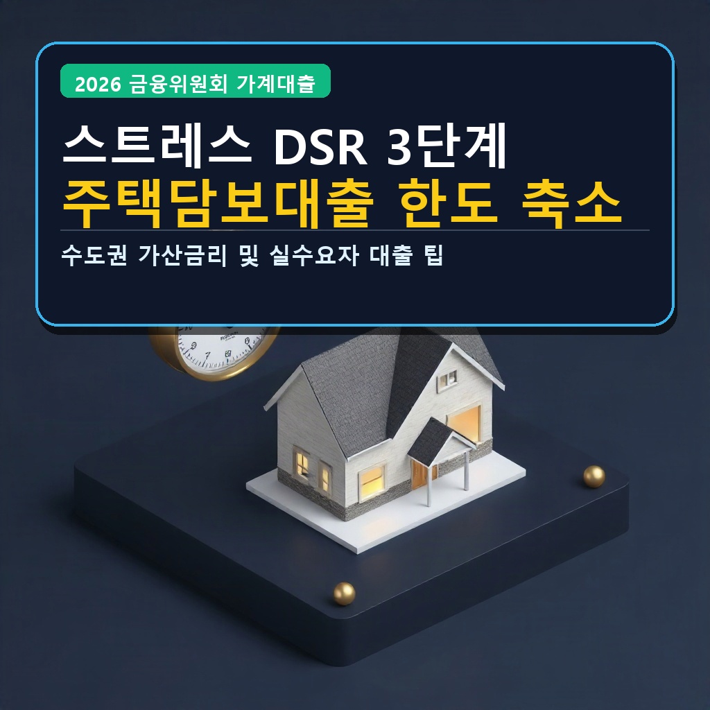 스트레스 DSR 3단계 주택담보대출 한도 축소