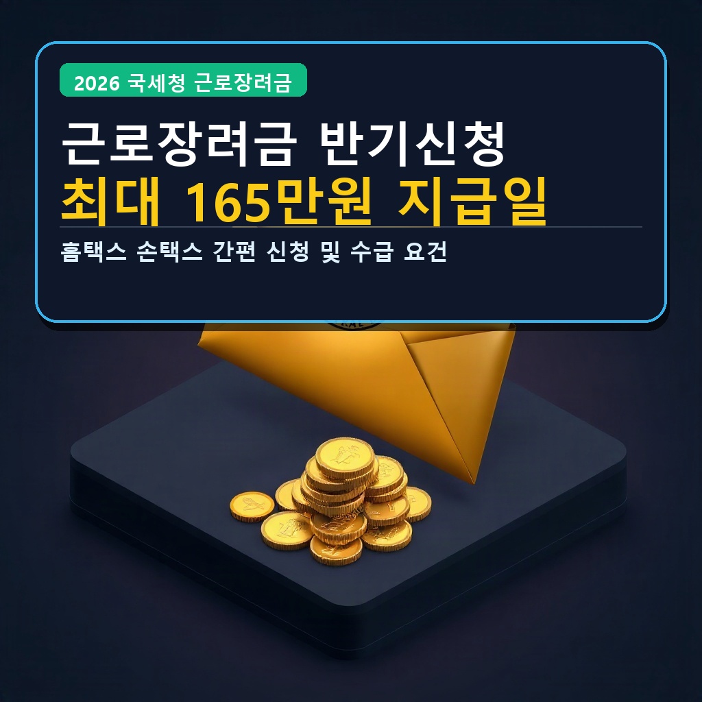 근로장려금 반기신청 최대 165만원 지급일