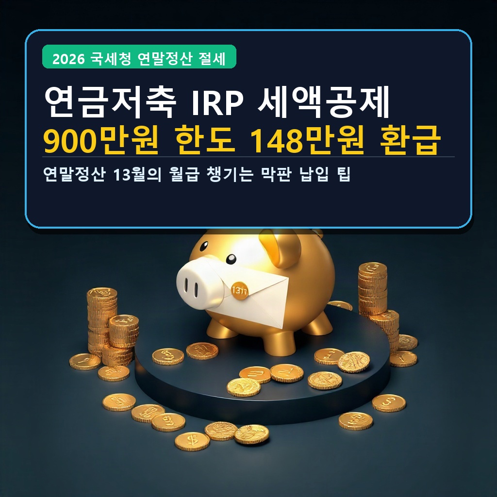 연금저축 IRP 세액공제 900만원 한도 148만원 환급