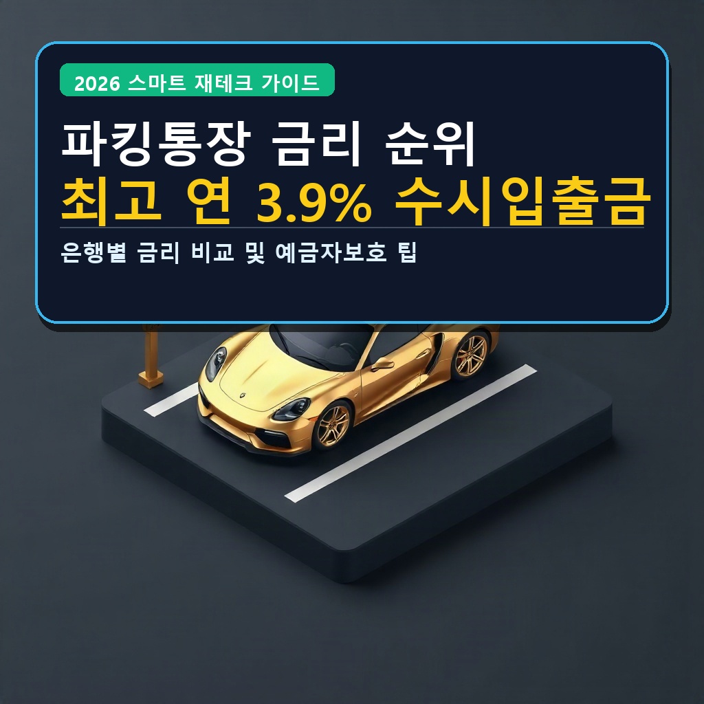 파킹통장 금리 순위 최고 연 3.9% 수시입출금