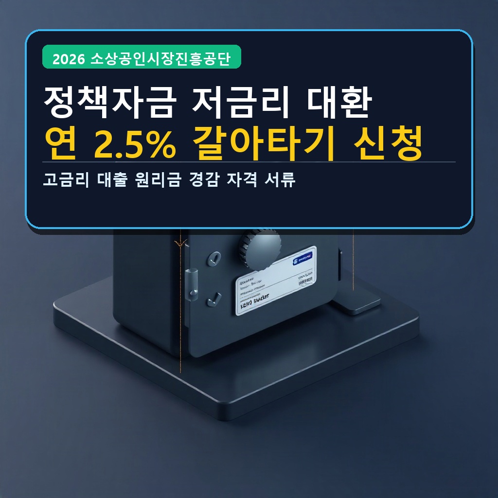 정책자금 저금리 대환 연 2.5% 갈아타기 신청