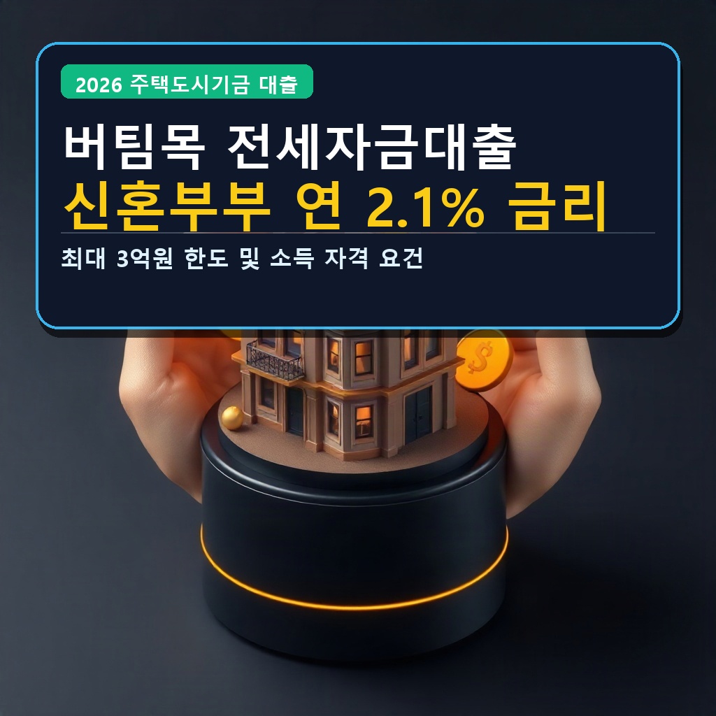 버팀목 전세자금대출 신혼부부 연 2.1% 금리
