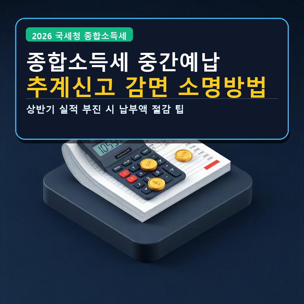 종합소득세 중간예납 추계신고 감면 소명방법