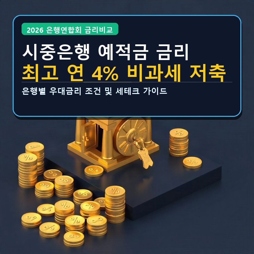 시중은행 예적금 금리 최고 연 4% 비과세 저축