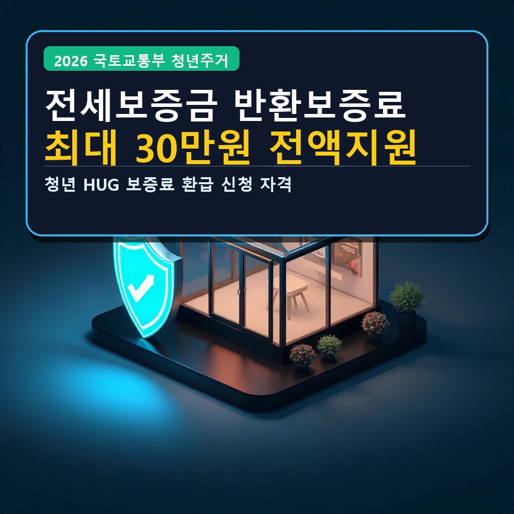 전세보증금 반환보증료 최대 30만원 전액지원