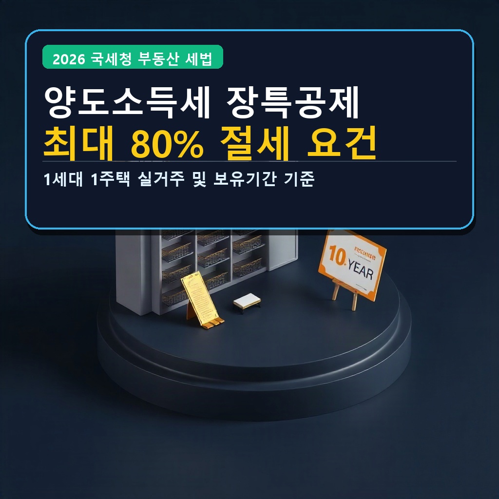 양도소득세 장특공제 최대 80% 절세 요건