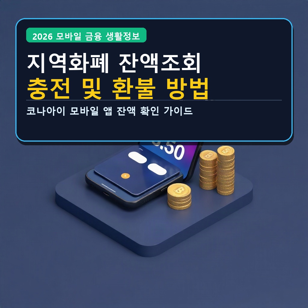 지역화폐 잔액조회 충전 및 환불 방법