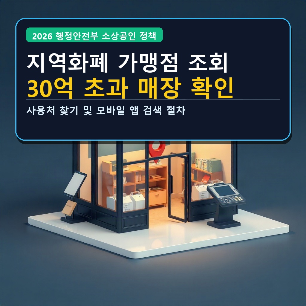지역화폐 가맹점 조회 30억 초과 매장 확인