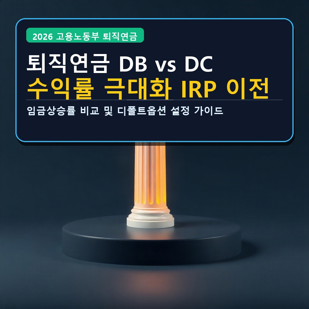 2026년 퇴직연금 DB DC형 전환 ‘수익률 3배 차이’ IRP 굴리기 팁